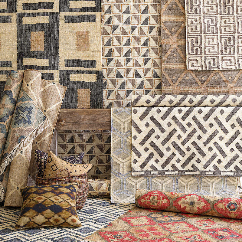 Dash and Albert Rugs Pali Flatweave Floral Area Rug in Blue/Yellow/Red